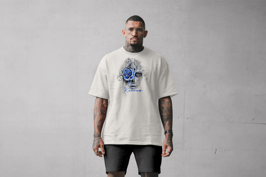 Kairos signature blue rose lady face (Oversized fit)